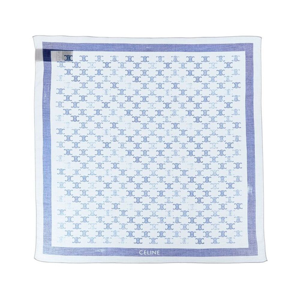Celine Stamped Bandana, Blue